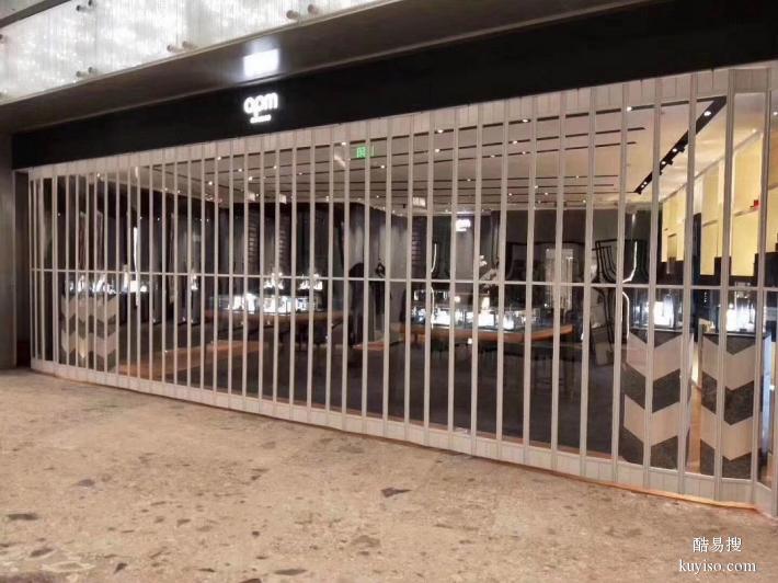 铝合金水晶折叠门 重庆商场店铺铝合金水晶折叠推拉门
