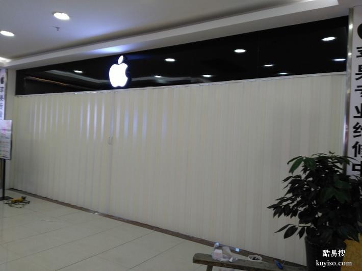 苏州铝合金水晶折叠门 商场店铺PVC折叠门定制安装