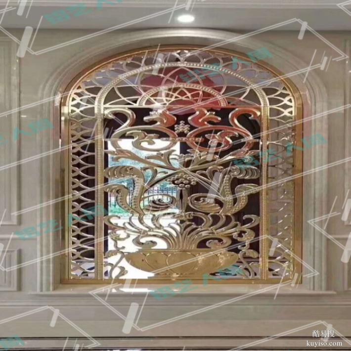 鋁藝屏風(fēng)隔斷效果圖雕花鋁單板門(mén)頭