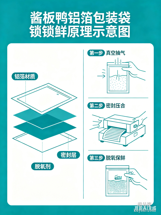 食品級鋁箔，適配醬板鴨真空包裝，保鮮更護味