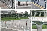 2016深标隔离栏现货 佛山镀锌港式防护栏 河源路中固定式栏杆