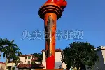 不锈钢火焰雕塑制作,火炬火苗雕塑图片大全