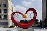 不锈钢爱心凤凰雕塑,爱心雕塑图片