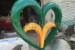 爱心小品雕塑,心形不锈钢雕塑