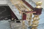 铝艺楼梯铝艺楼梯护栏厂家家装铝艺楼梯扶手图案
